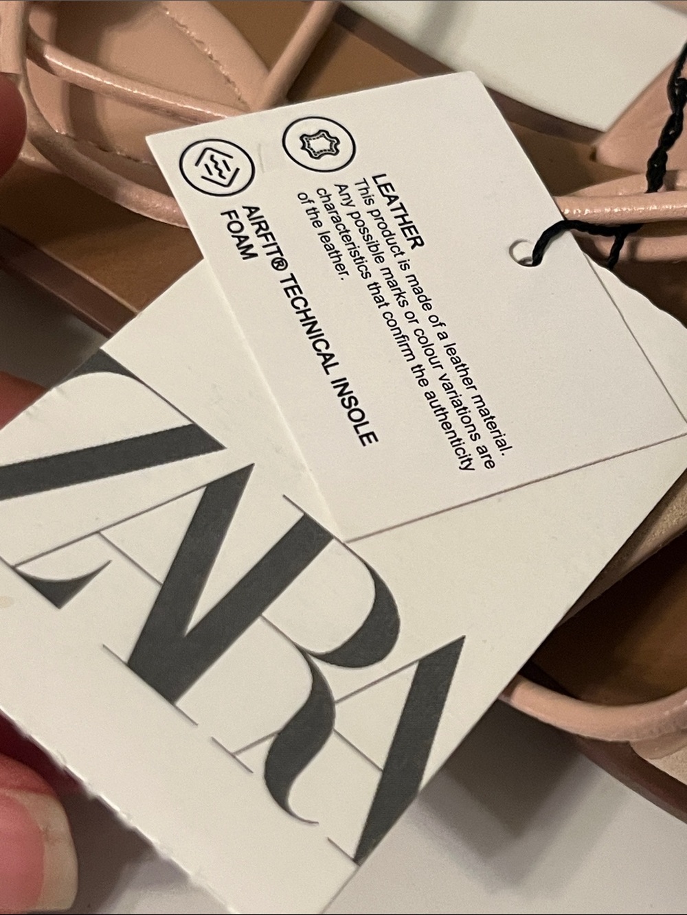 Zara NWT Pink Suede Tied Leather Fisherman Sandals Cage Flat - Picture 8 of 8